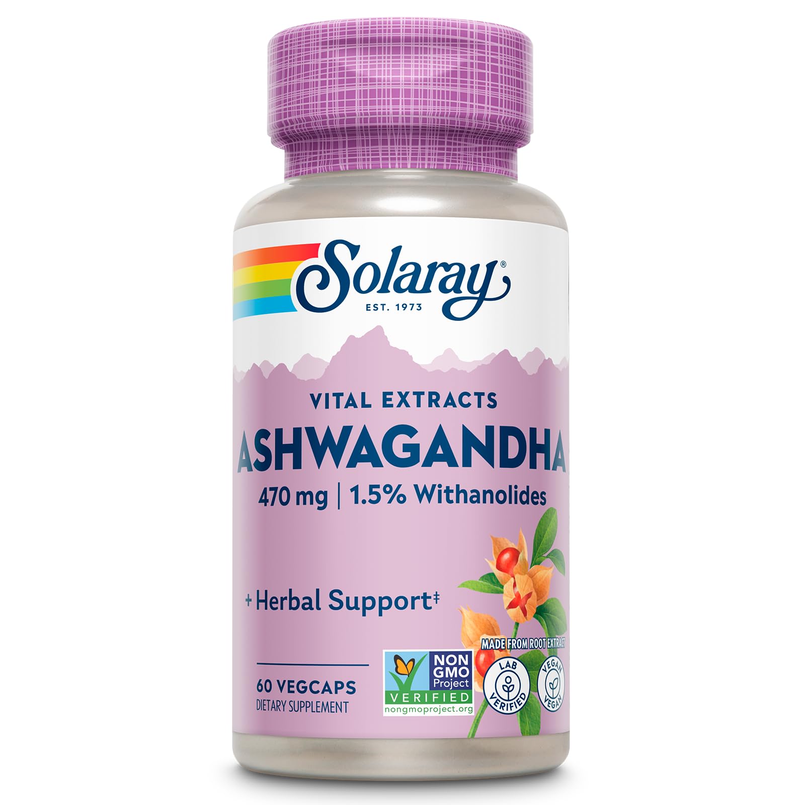 Ashwagandha, 60 cápsulas vegetales