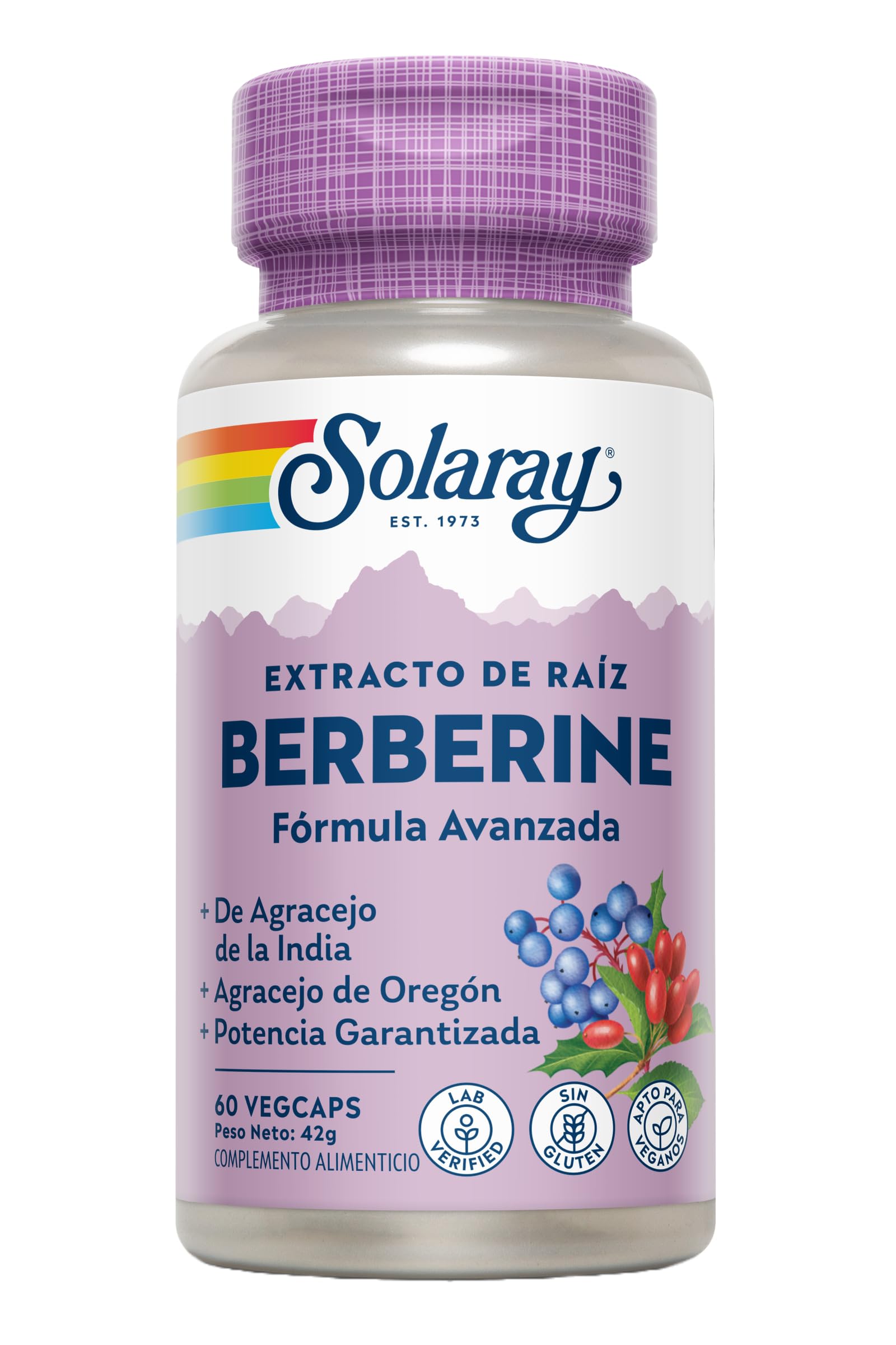 Berberine, 60 cápsulas vegetales