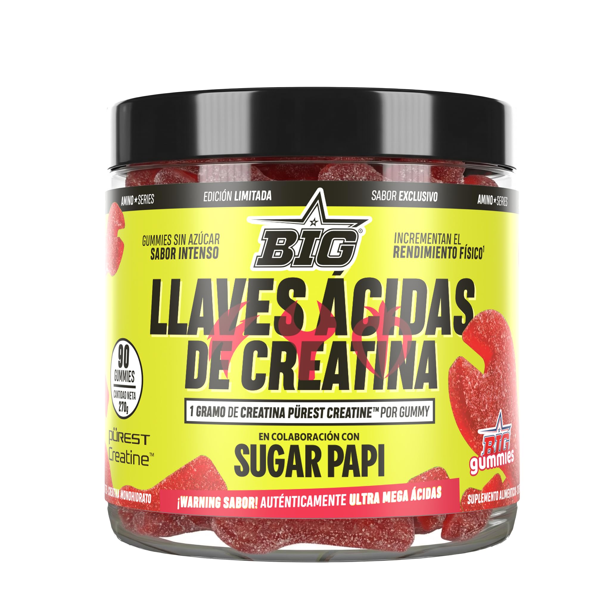 BIG x Sugar Papi Creatine Gummies · Llave Ácida, 90 gominolas