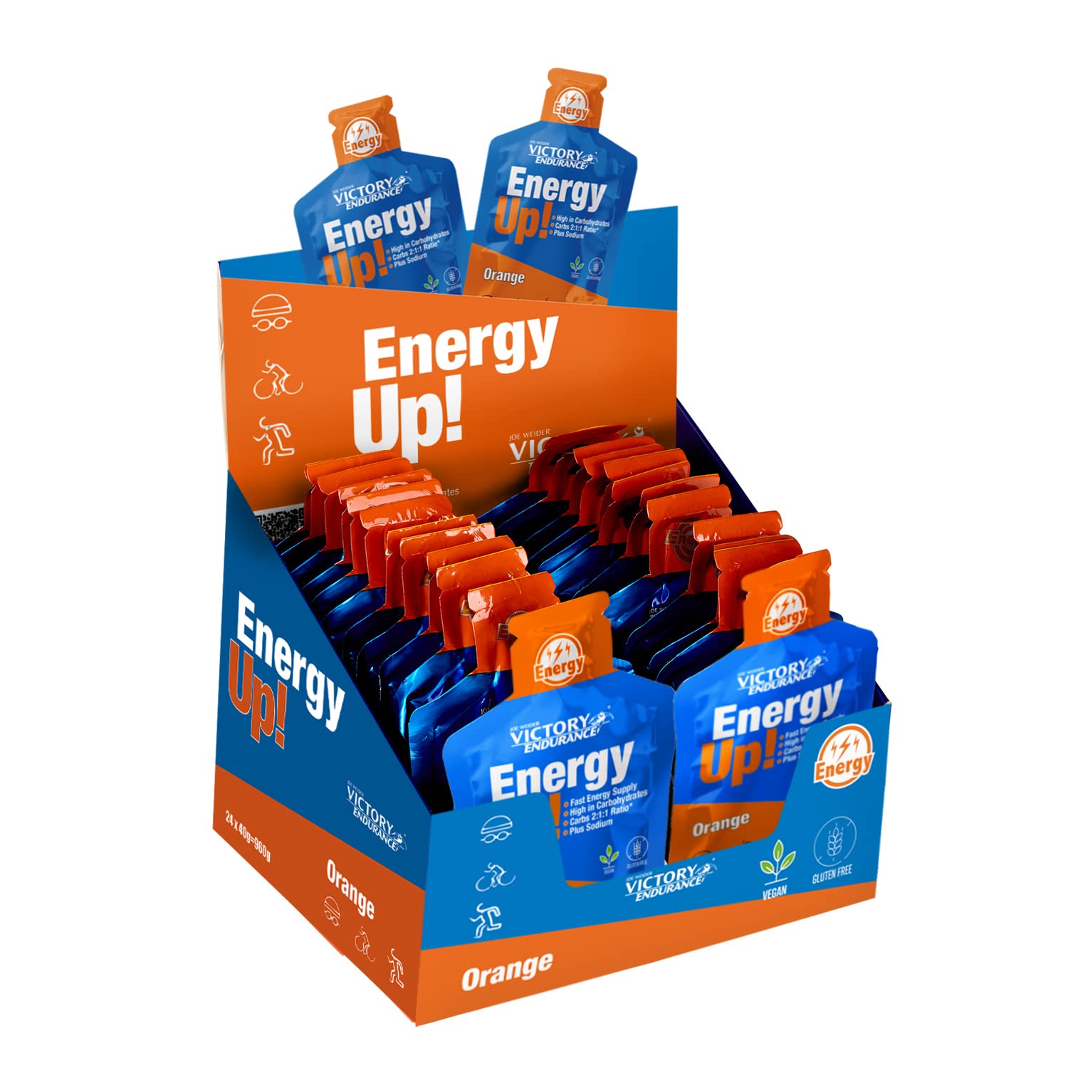 Energy Up Gel · Naranja, 24 geles · 40 g