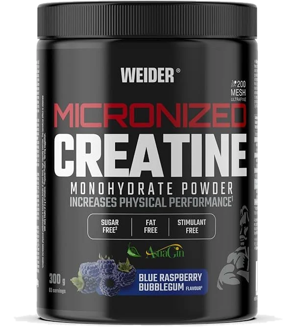 Micronized Creatine Monohydrate Powder Sabor Chicle de Frambue, 300g