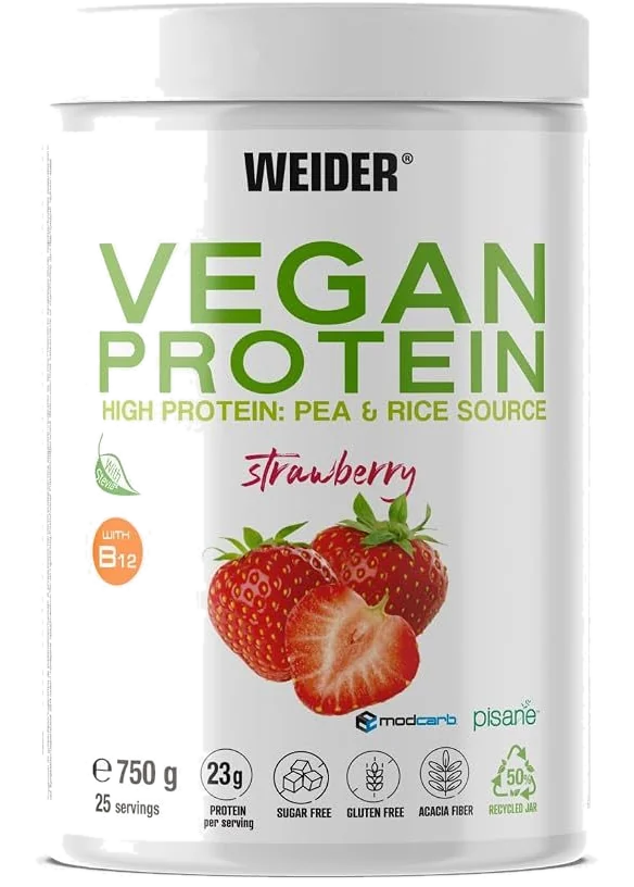 Weider Vegan Protein (750g) Sabor Fresa, 750 g · fresa