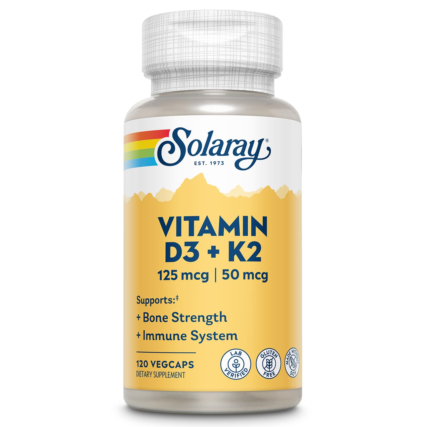 Vitamin D3 + K2, 120 cápsulas vegetales