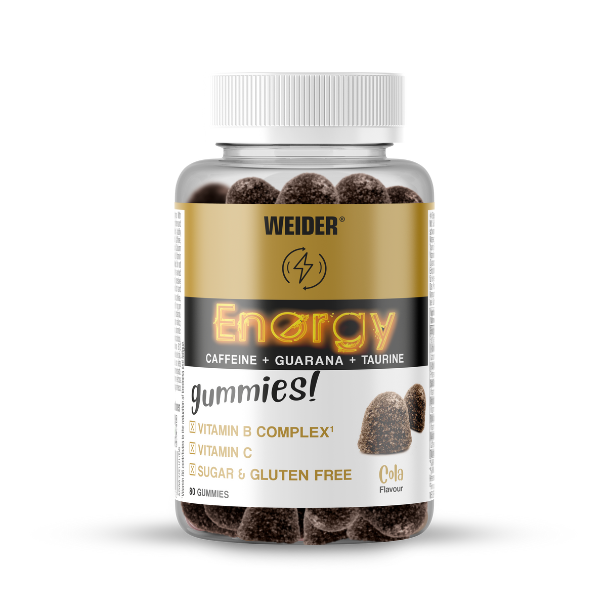 Energy Caffeine Gummies · Cola, 80 gominolas