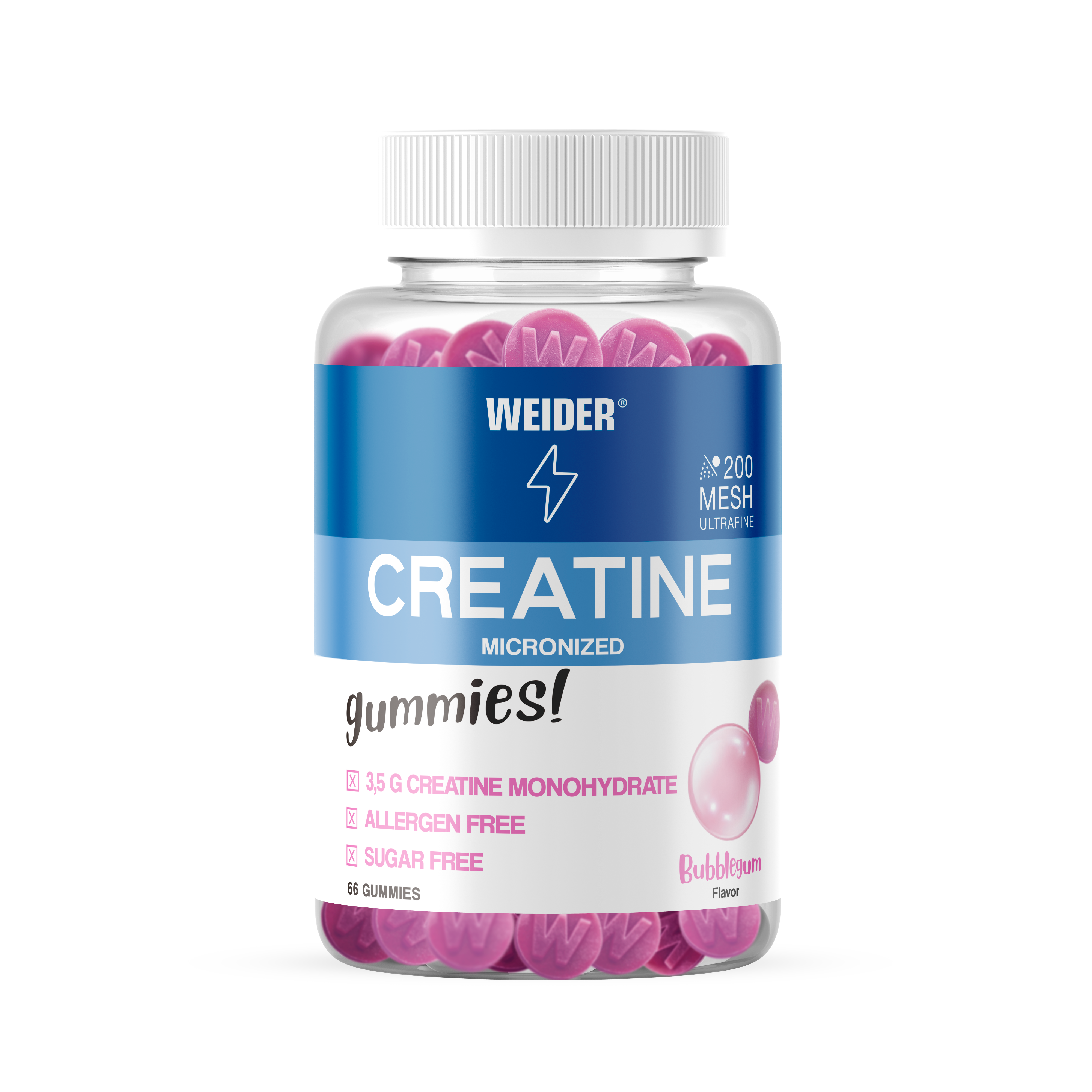 Micronized Creatine Gummies · Chicle, 66 gominolas